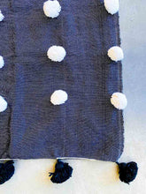 Load image into Gallery viewer, MOROCCAN Pom Pom Blanket #101