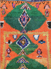 Load image into Gallery viewer, BOUCHEROUITE MOROCCAN RUNNER #582 - Vintage Handmade Carpet