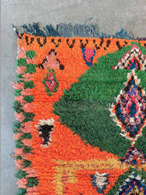 Load image into Gallery viewer, BOUCHEROUITE MOROCCAN RUNNER #582 - Vintage Handmade Carpet