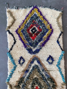 AZILAL MOROCCAN RUNNER #659 - Vintage Handmade Carpet