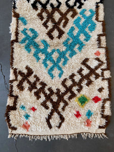 AZILAL MOROCCAN RUNNER #660 - Vintage Handmade Carpet