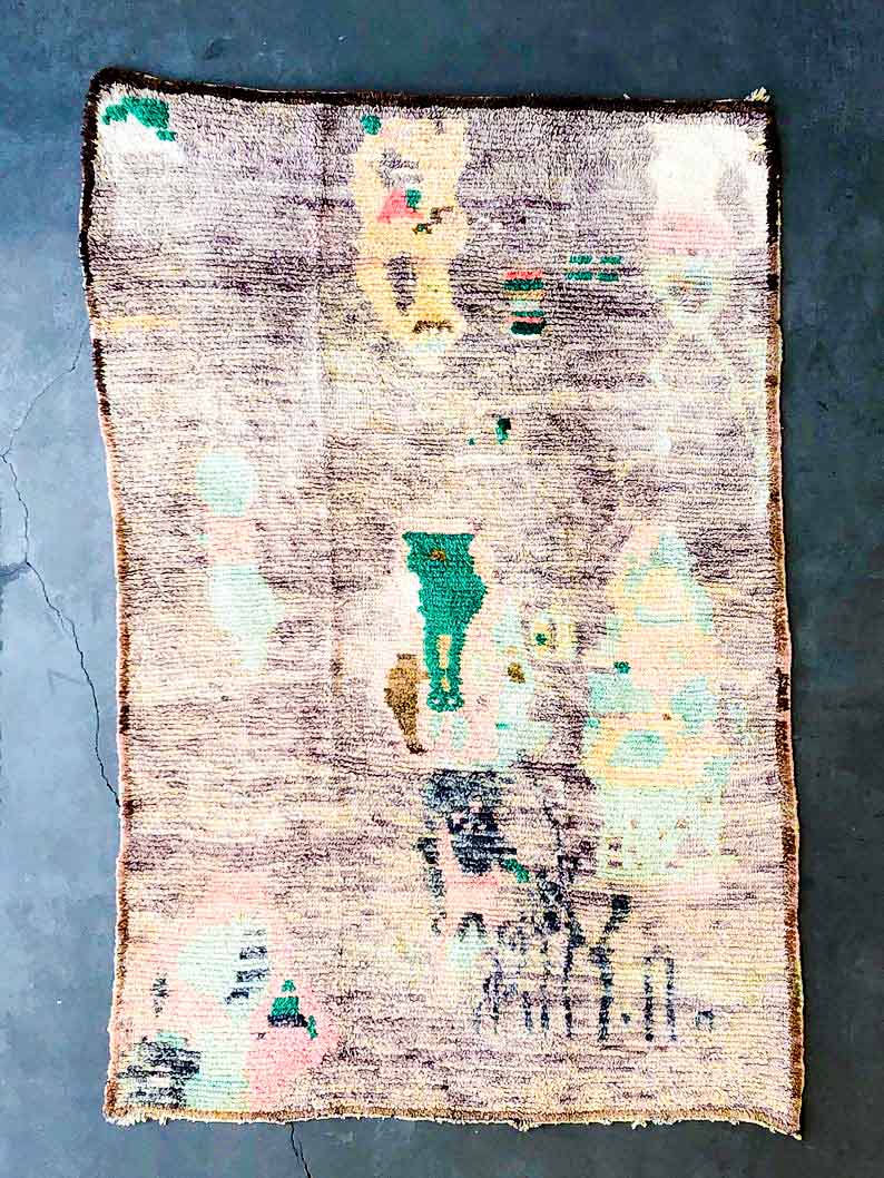 BOUJAD MOROCCAN RUG #316 - Vintage Handmade Carpet