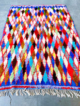 Load image into Gallery viewer, BOUCHEROUITE MOROCCAN RUG #581 - Vintage Handmade Carpet
