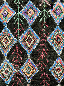 BOUCHEROUITE MOROCCAN RUG #580 - Vintage Handmade Carpet