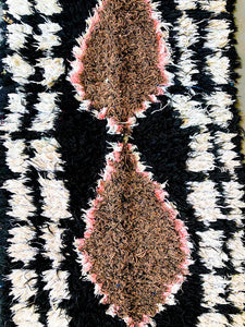 BOUCHEROUITE MOROCCAN RUNNER #266 - Vintage Handmade Carpet