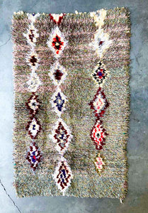 BOUCHEROUITE MOROCCAN RUG #302 - Vintage Handmade Carpet - On Sale!