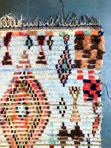 BOUCHEROUITE MOROCCAN RUNNER #236 - Vintage Handmade Carpet