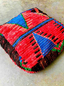 AZILAL MOROCCAN POUF #76 - Vintage Handmade Cushion