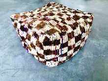 Load image into Gallery viewer, AZILAL MOROCCAN POUF #45 - Vintage Handmade Cushion
