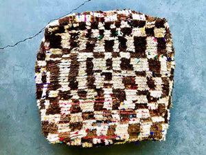 AZILAL MOROCCAN POUF #45 - Vintage Handmade Cushion