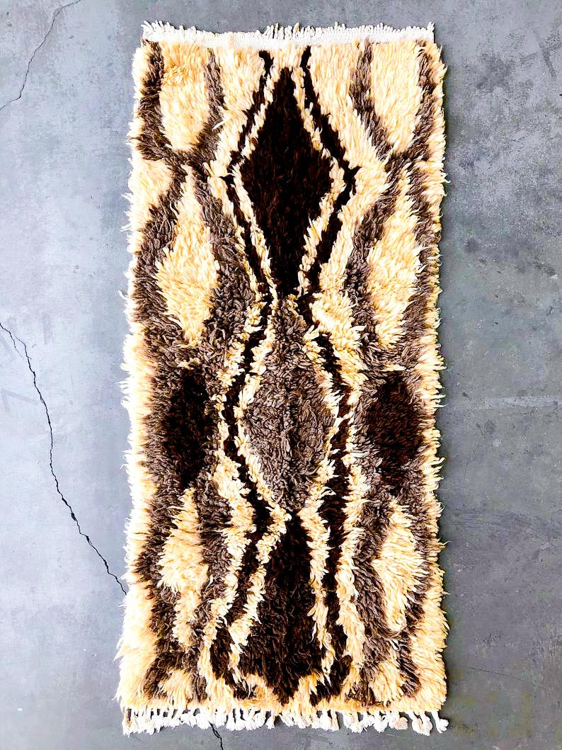 AZILAL MOROCCAN RUNNER #34 - Vintage Handmade Carpet