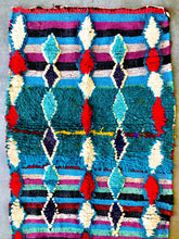 Load image into Gallery viewer, BOUCHEROUITE MOROCCAN RUG #240 - Vintage Handmade Carpet
