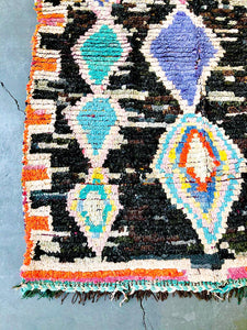 BOUCHEROUITE MOROCCAN RUG #228 - Vintage Handmade Carpet
