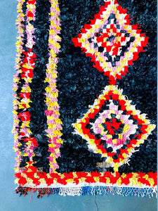 BOUCHEROUITE MOROCCAN RUNNER #222 - Vintage Handmade Carpet - On Sale!