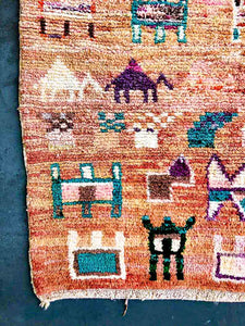 BOUJAD MOROCCAN RUNNER #321 - Vintage Handmade Carpet