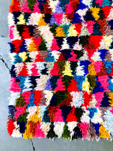 BOUCHEROUITE MOROCCAN RUNNER #304 - Vintage Handmade Carpet
