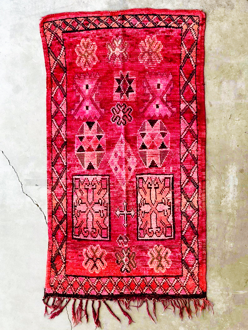 BOUJAD MOROCCAN RUG #43 - Vintage Handmade Carpet