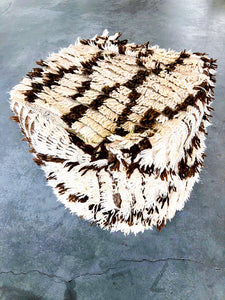 BENI OURAIN MOROCCAN POUF #237 - Vintage Handmade Cushion