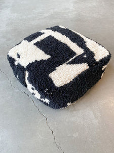BENI OURAIN MOROCCAN Pouf #533 - Vintage Handmade Cushion