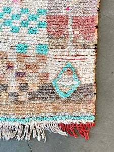 BOUJAD MOROCCAN RUNNER #570 - Vintage Handmade Carpet