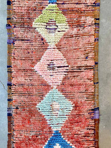 AZILAL MOROCCAN RUNNER #568 - Vintage Handmade Carpet