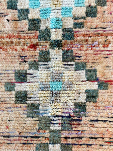 AZILAL MOROCCAN RUNNER #575 - Vintage Handmade Carpet