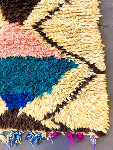 AZILAL MOROCCAN RUNNER #198 - Vintage Handmade Carpet - On Sale!