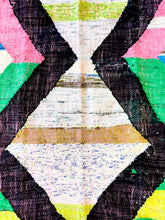 Load image into Gallery viewer, BOUCHEROUITE MOROCCAN FLATWEAVE RUG - Vintage Handmade Carpet - On Sale!
