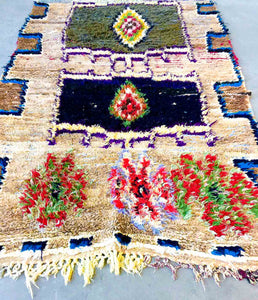 BOUJAD MOROCCAN RUG #87 - Vintage Handmade Carpet
