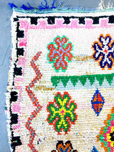 BOUCHEROUITE MOROCCAN RUG - Vintage Handmade Carpet