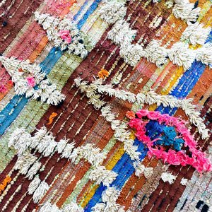 BOUCHEROUITE MOROCCAN RUG #102 - Vintage Handmade Carpet - On Sale!