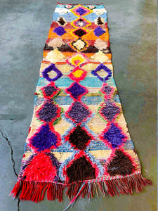 BOUCHEROUITE MOROCCAN RUG #234 - Vintage Handmade Carpet