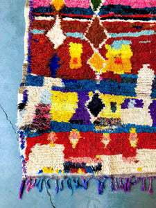 AZILAL MOROCCAN RUG #211 - Vintage Handmade Carpet