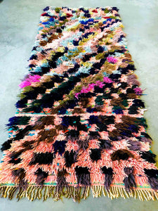 BOUCHEROUITE MOROCCAN RUNNER #248 - Vintage Handmade Carpet