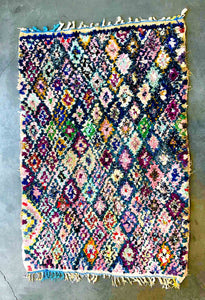 BOUCHEROUITE MOROCCAN RUG #216 - Vintage Handmade Carpet