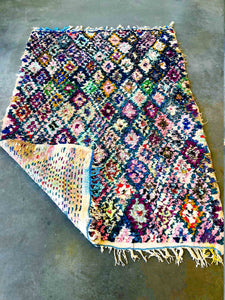 BOUCHEROUITE MOROCCAN RUG #216 - Vintage Handmade Carpet
