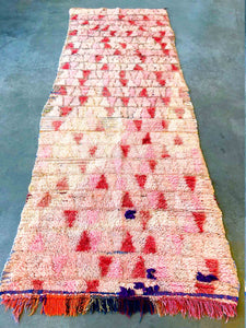 AZILAL MOROCCAN RUNNER #225 - Vintage Handmade Carpet - On Sale!