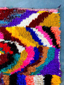 BOUCHEROUITE MOROCCAN RUG #237 - Vintage Handmade Carpet