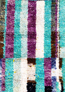 BOUJAD MOROCCAN RUNNER #320- Vintage Handmade Carpet